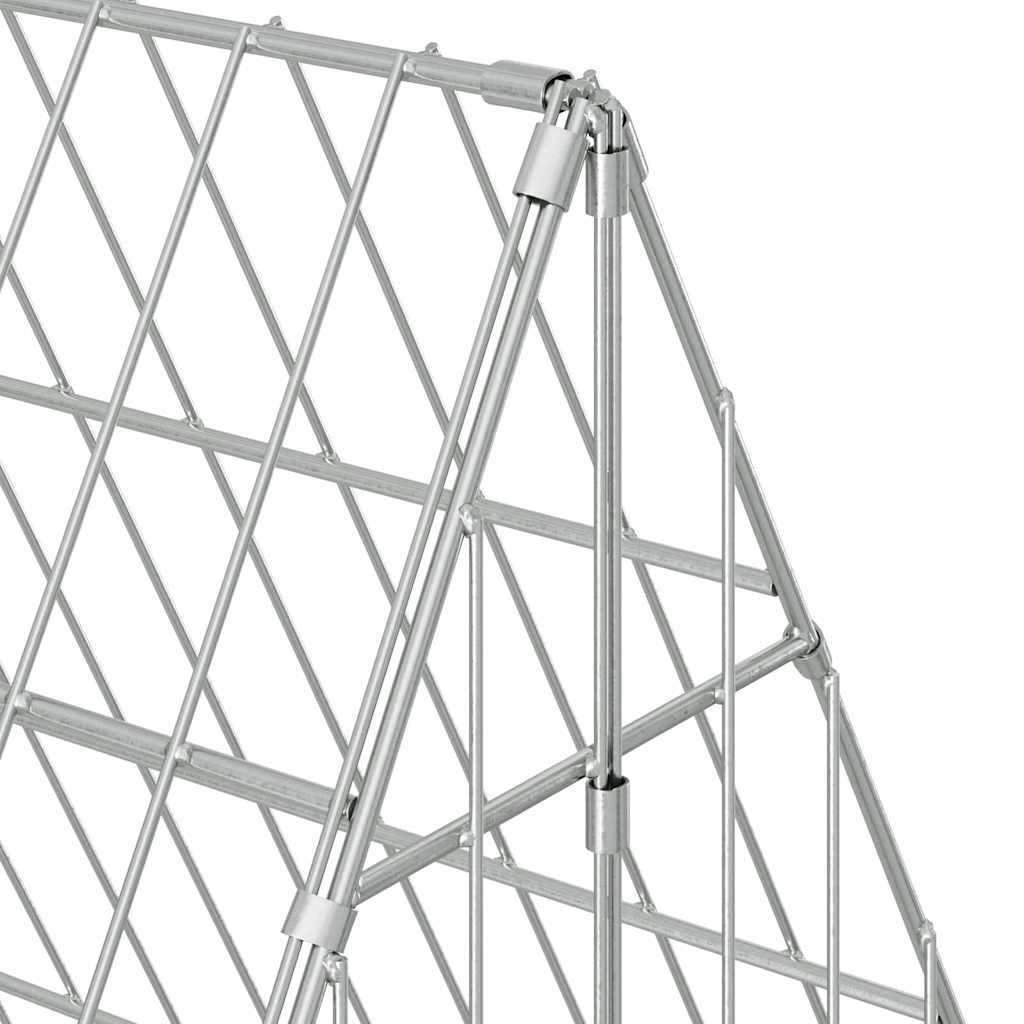 Hasenkäfig Silber 215 X 100 X 85 Cm Verzinkter Stahl