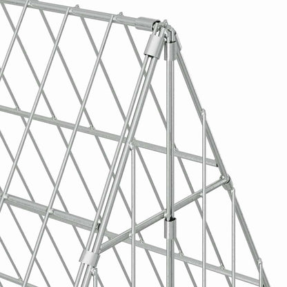 Hasenkäfig Silber 215 X 100 X 85 Cm Verzinkter Stahl
