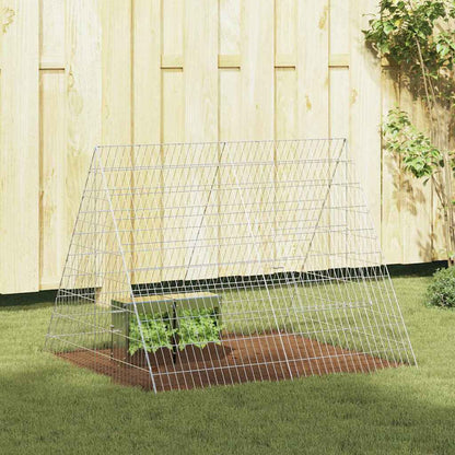 Hasenkäfig Silber 215 X 100 X 85 Cm Verzinkter Stahl