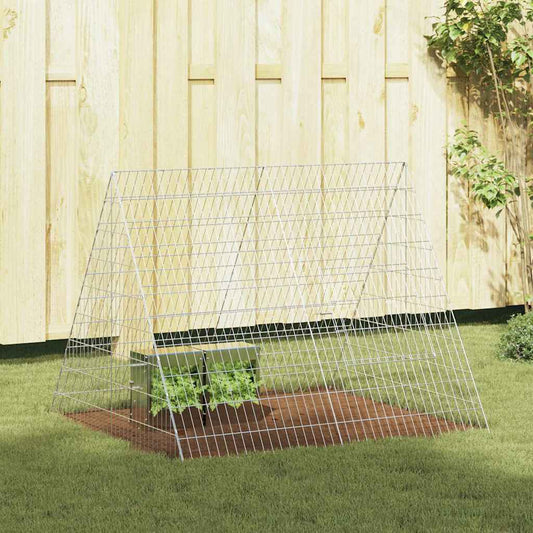 Hasenkäfig Silber 215 X 100 X 85 Cm Verzinkter Stahl
