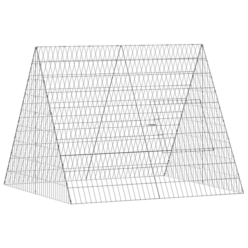 Hasenkäfig Silber 215 X 100 X 85 Cm Verzinkter Stahl