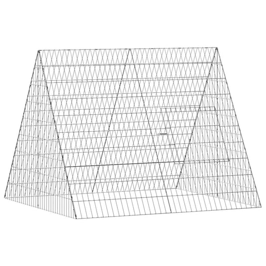 Hasenkäfig Silber 215 X 100 X 85 Cm Verzinkter Stahl