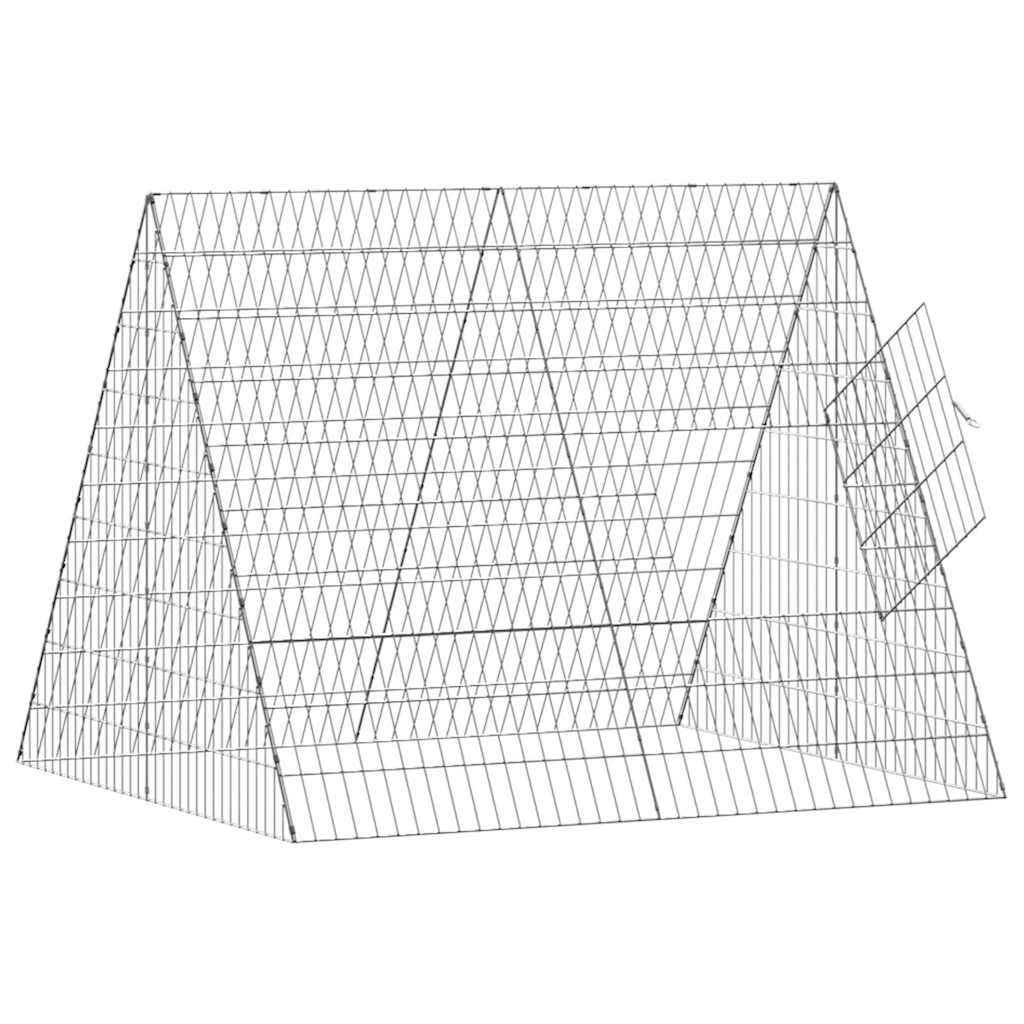 Hasenkäfig Silber 215 X 100 X 85 Cm Verzinkter Stahl