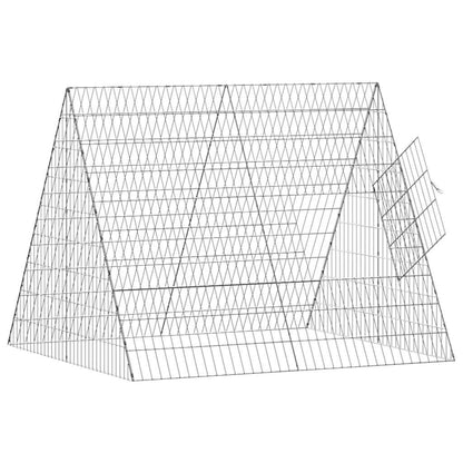 Hasenkäfig Silber 215 X 100 X 85 Cm Verzinkter Stahl