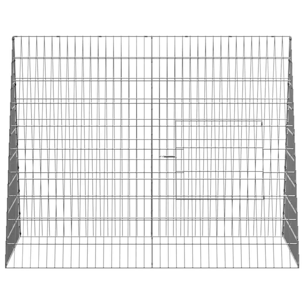 Hasenkäfig Silber 215 X 100 X 85 Cm Verzinkter Stahl