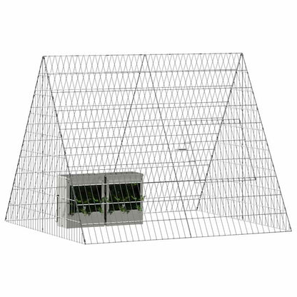 Hasenkäfig Silber 215 X 100 X 85 Cm Verzinkter Stahl