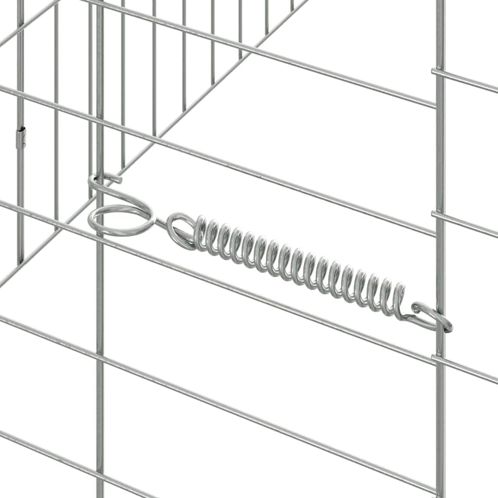 Hasenkäfig Silber 400 X 78 X 78 Cm Verzinkter Stahl