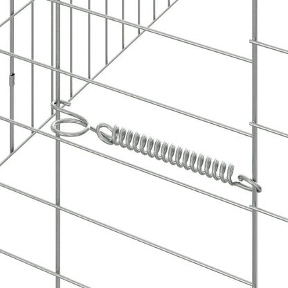 Hasenkäfig Silber 400 X 78 X 78 Cm Verzinkter Stahl