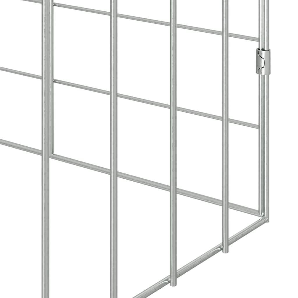 Hasenkäfig Silber 400 X 78 X 78 Cm Verzinkter Stahl