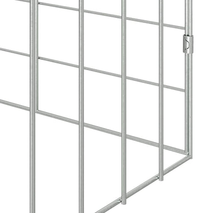 Hasenkäfig Silber 400 X 78 X 78 Cm Verzinkter Stahl