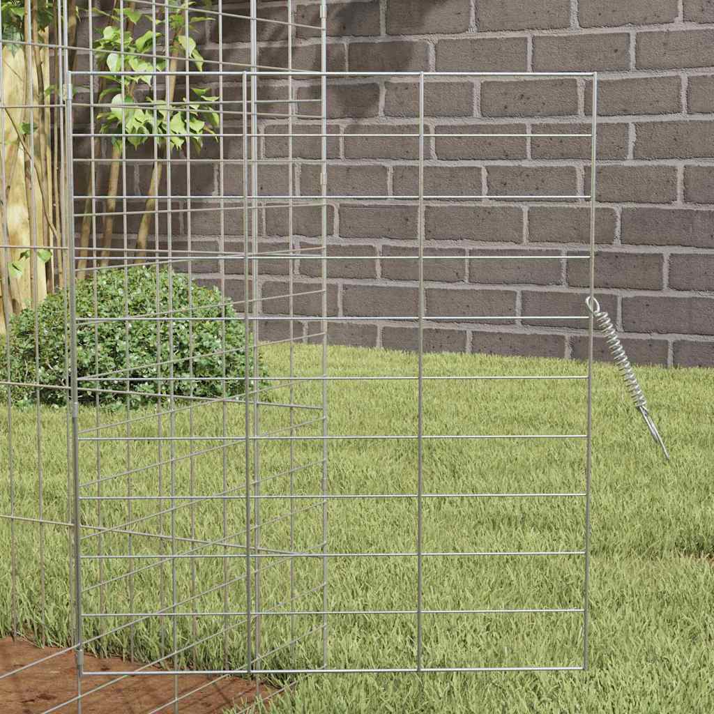 Hasenkäfig Silber 400 X 78 X 78 Cm Verzinkter Stahl