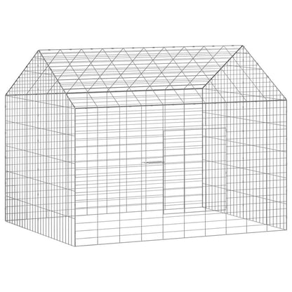 Hasenkäfig Silber 400 X 78 X 78 Cm Verzinkter Stahl