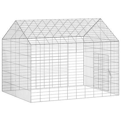 Hasenkäfig Silber 400 X 78 X 78 Cm Verzinkter Stahl