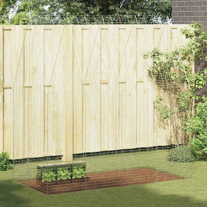 Hühnerkäfig 2 Pcs Silber 600 X 100 X 210 Cm Verzinkter Stahl
