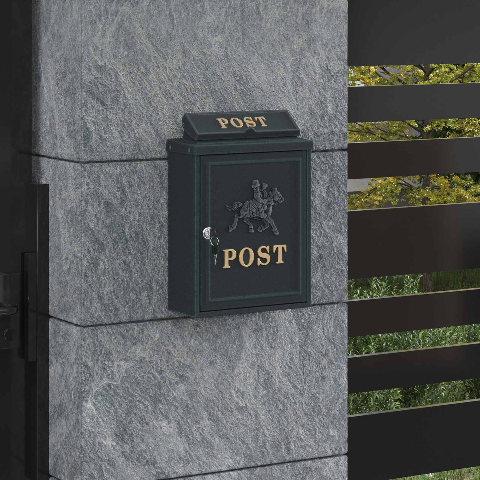 Wandmontierter Briefkasten Mit Speicher 29 X 13 X 41 Cm