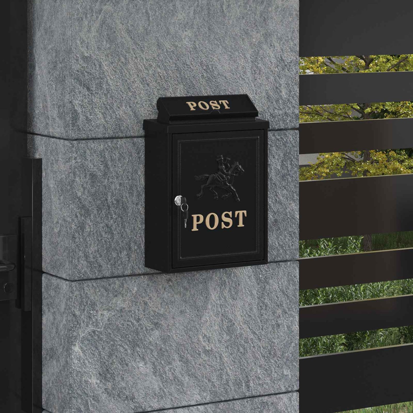 Wandmontierter Briefkasten Mit Speicher 29 X 13 X 41 Cm