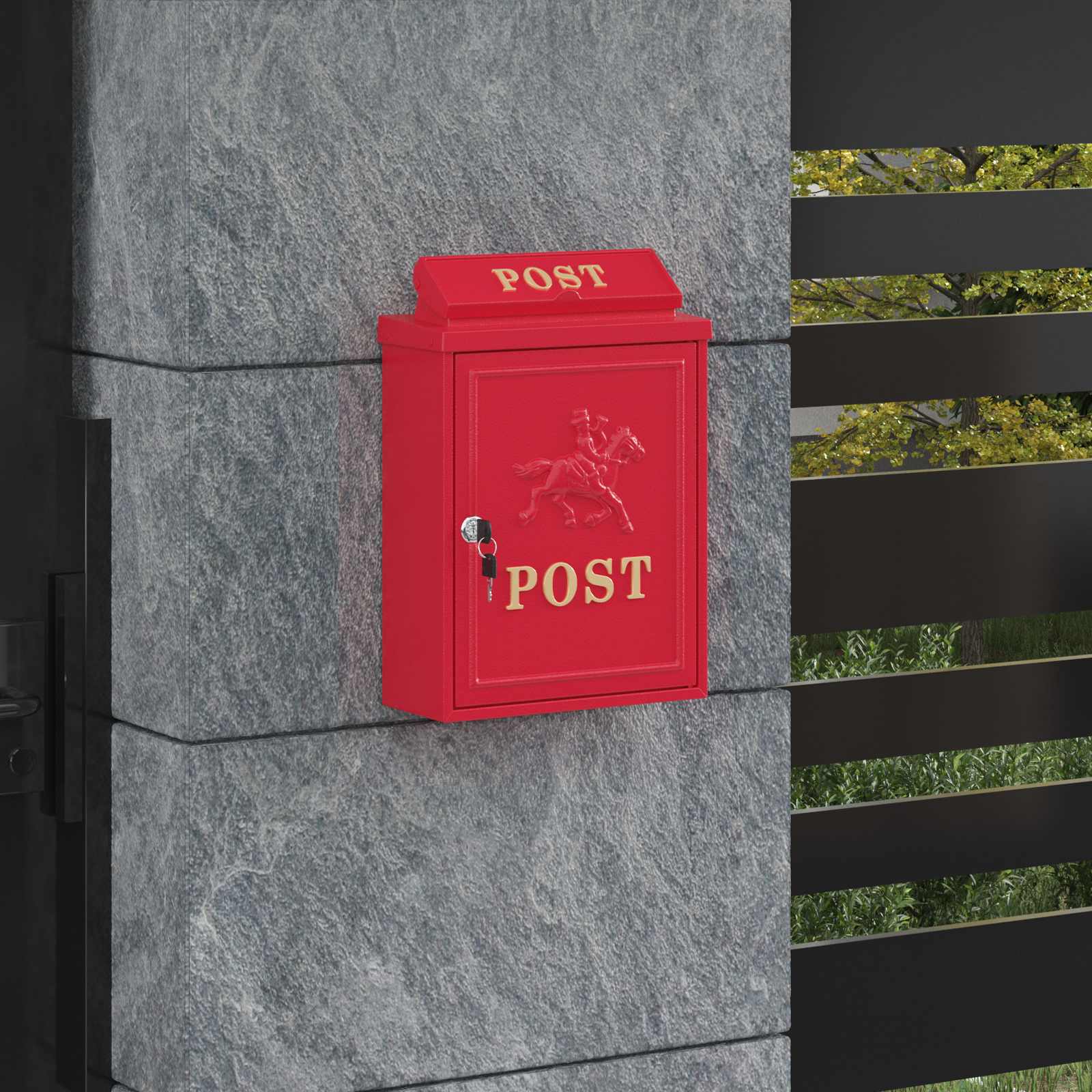 Wandmontierter Briefkasten Mit Speicher 29 X 13 X 41 Cm