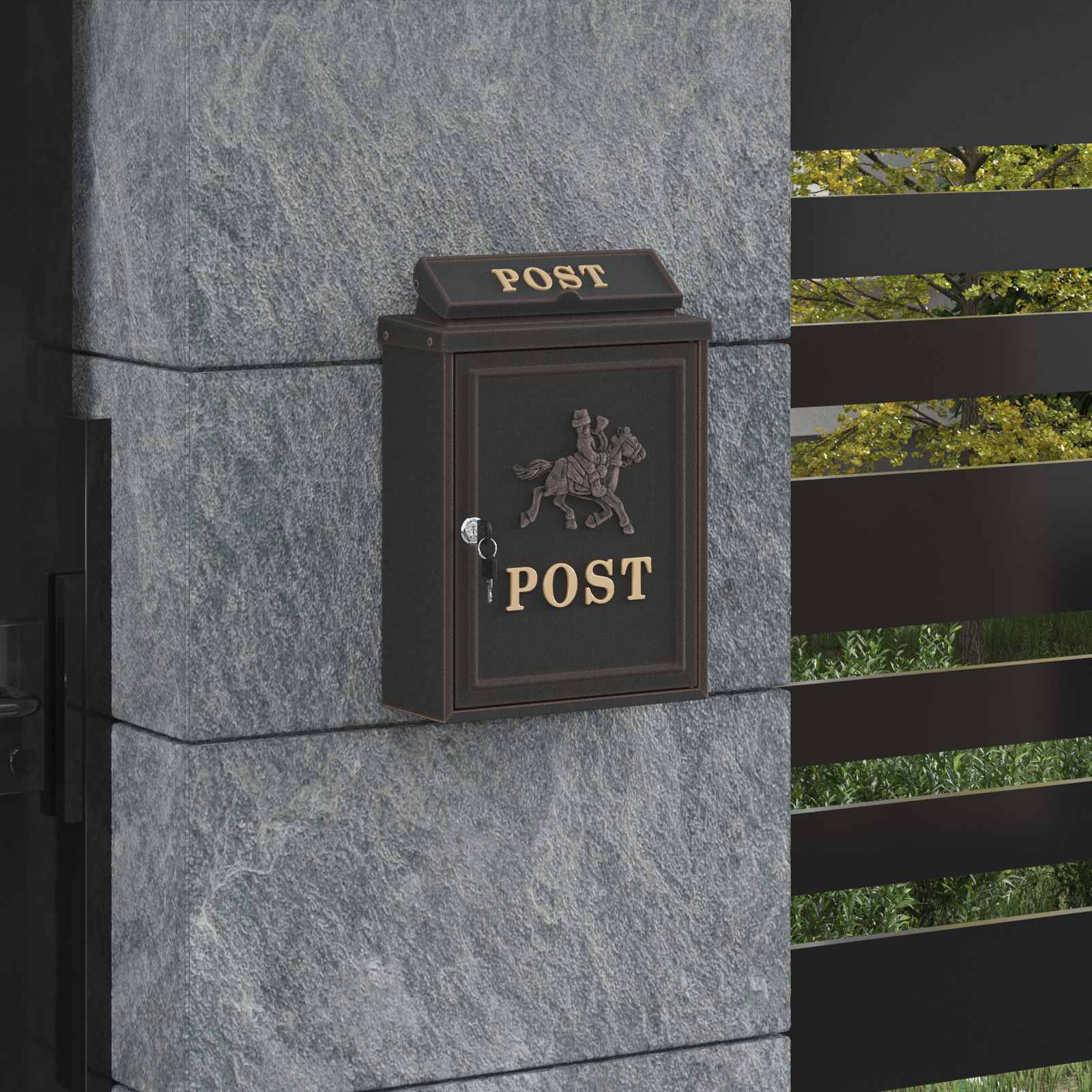 Wandmontierter Briefkasten Mit Speicher 29 X 13 X 41 Cm
