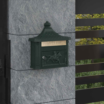 Wandmontierter Briefkasten 40,5 X 16 X 45 Cm Gussaluminium