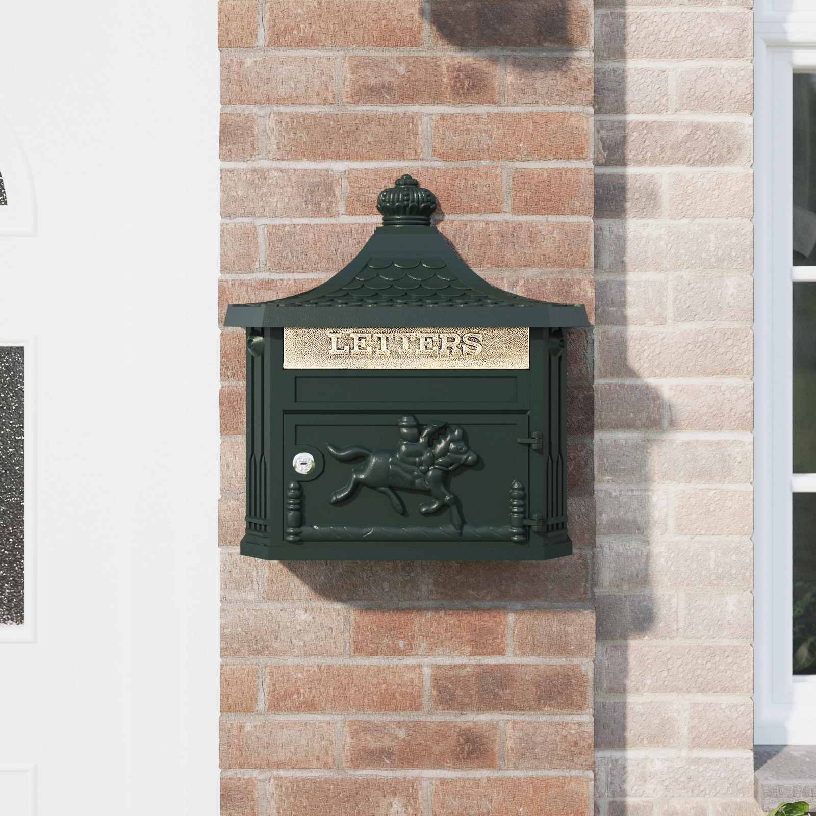 Wandmontierter Briefkasten 40,5 X 16 X 45 Cm Gussaluminium
