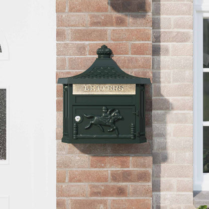 Wandmontierter Briefkasten 40,5 X 16 X 45 Cm Gussaluminium
