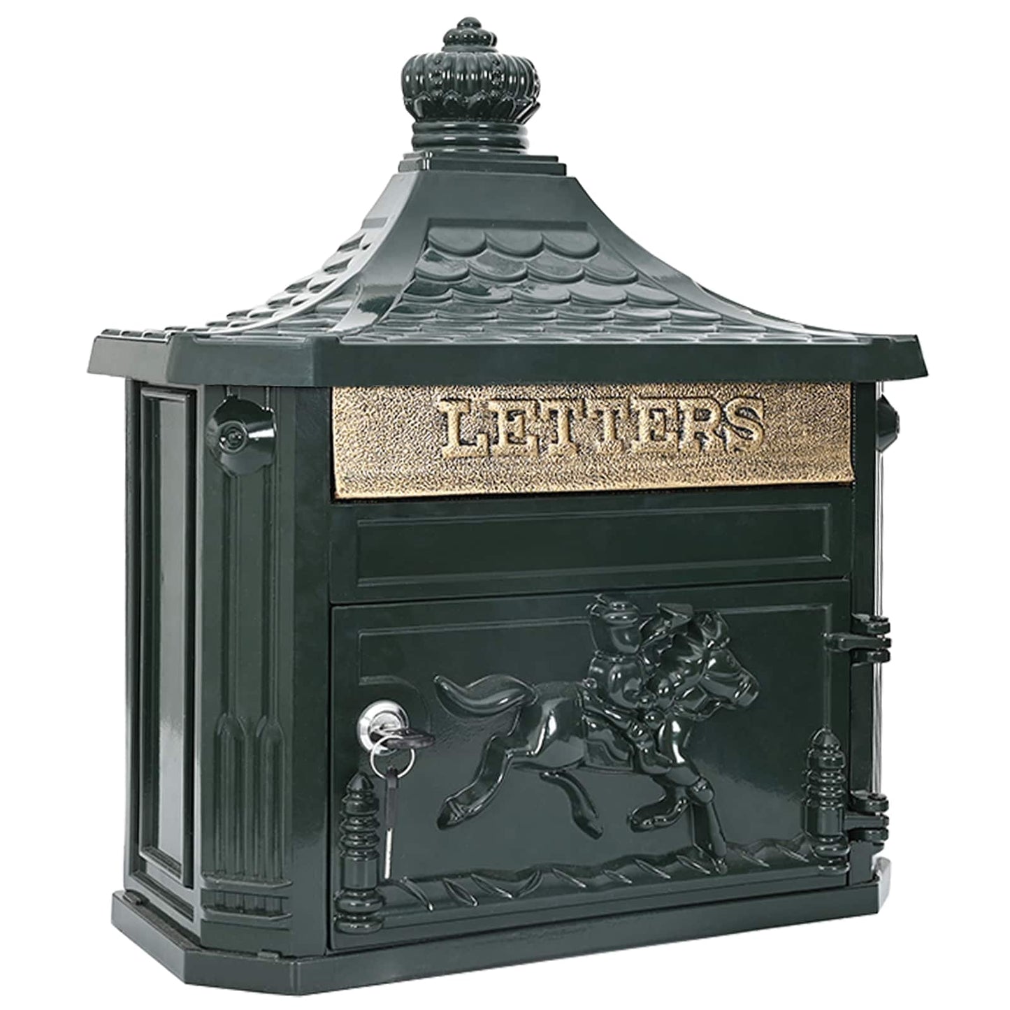 Wandmontierter Briefkasten 40,5 X 16 X 45 Cm Gussaluminium