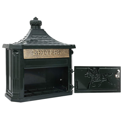 Wandmontierter Briefkasten 40,5 X 16 X 45 Cm Gussaluminium