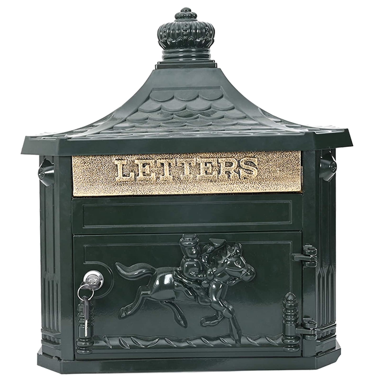 Wandmontierter Briefkasten 40,5 X 16 X 45 Cm Gussaluminium