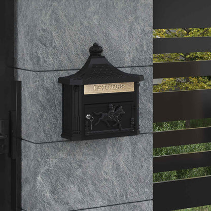Wandmontierter Briefkasten 40,5 X 16 X 45 Cm Gussaluminium