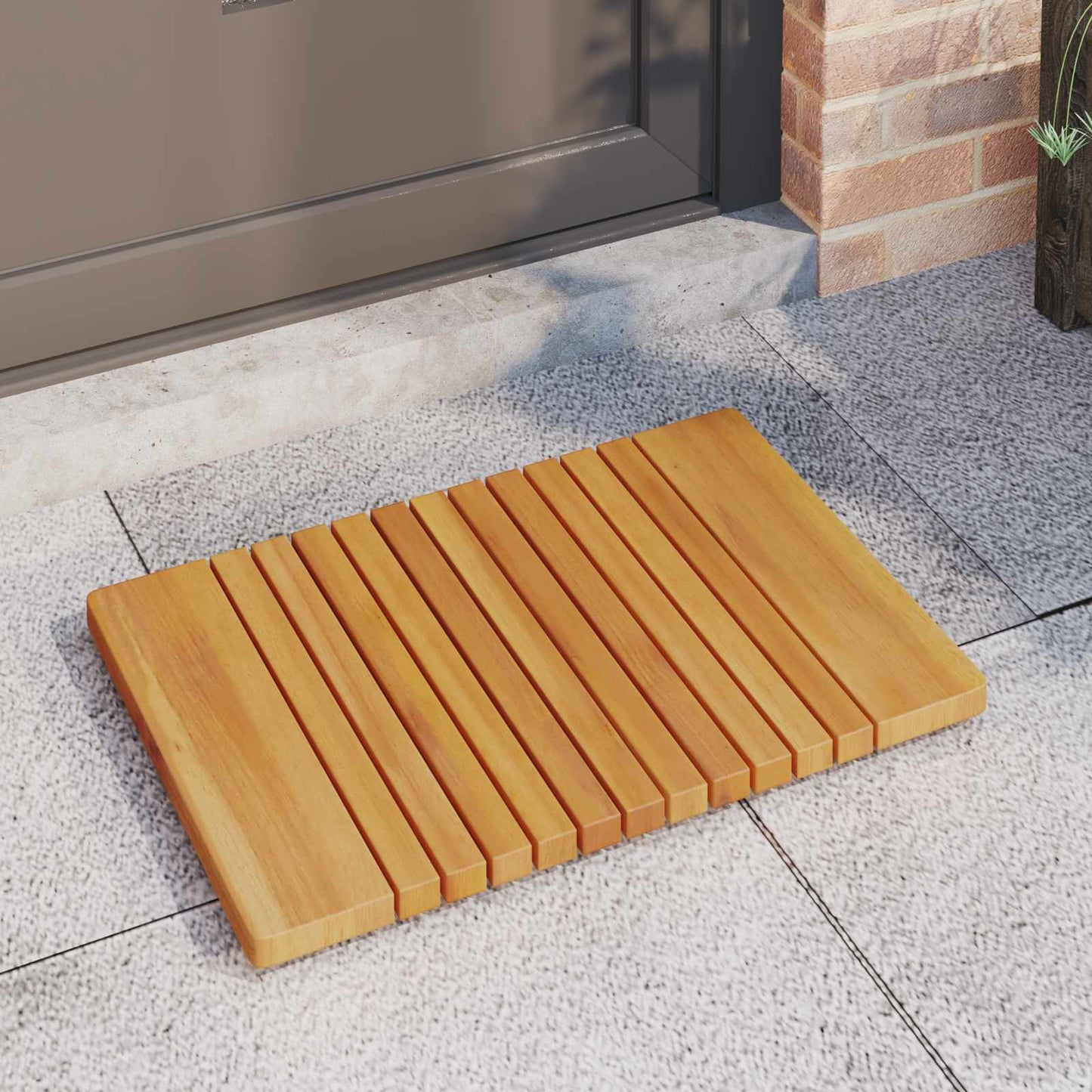 Badematte Uni Braun Holz