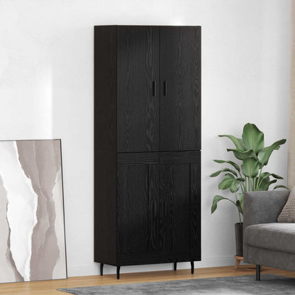 Highboard Braun Eichen-Optik 69,5X34X180 Cm Holzwerkstoff