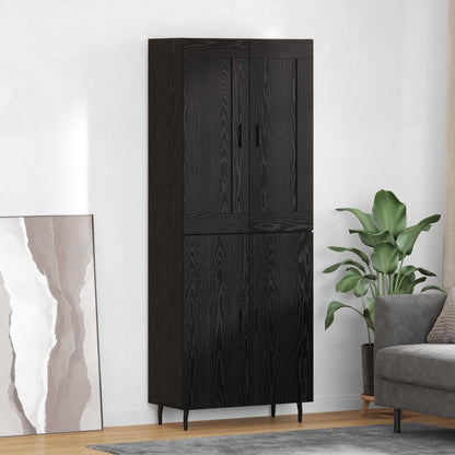 Highboard Braun Eichen-Optik 69,5X34X180 Cm Holzwerkstoff