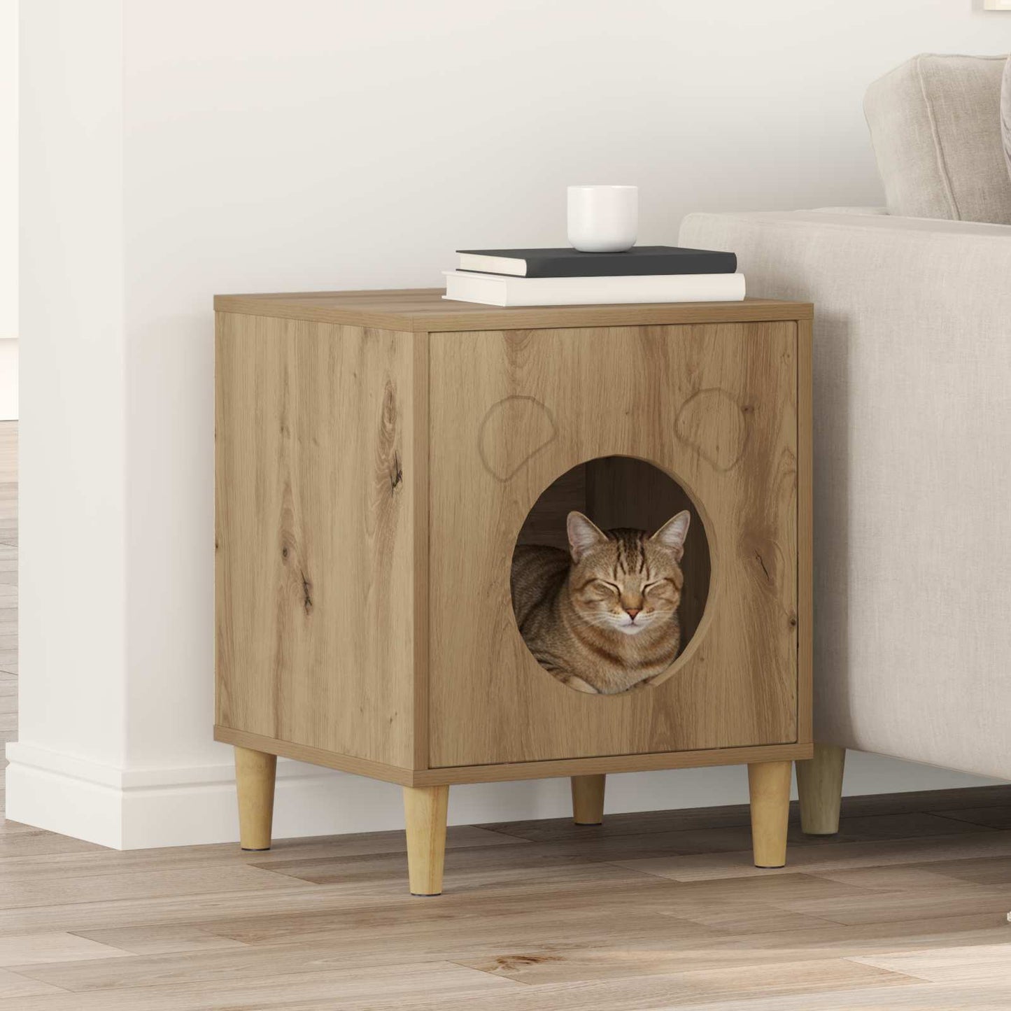 Katzenhaus 42,5 X 40 X 53 Cm Holzwerkstoff