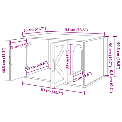 Katzenhaus 85 X 55 X 50 Cm Holzwerkstoff