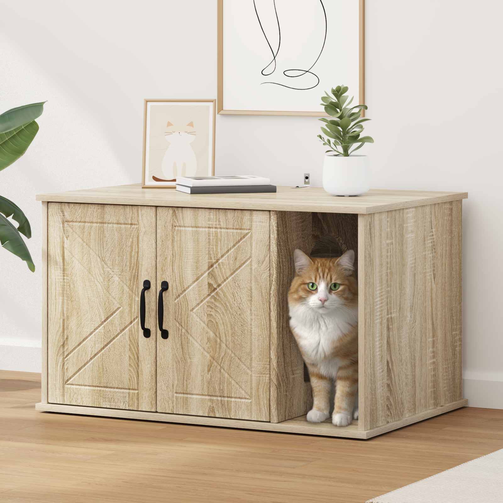 Katzenhaus 85 X 55 X 50 Cm Holzwerkstoff