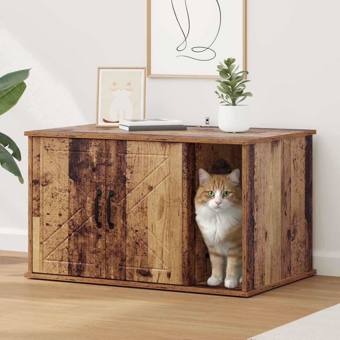 Katzenhaus 85 X 55 X 50 Cm Holzwerkstoff