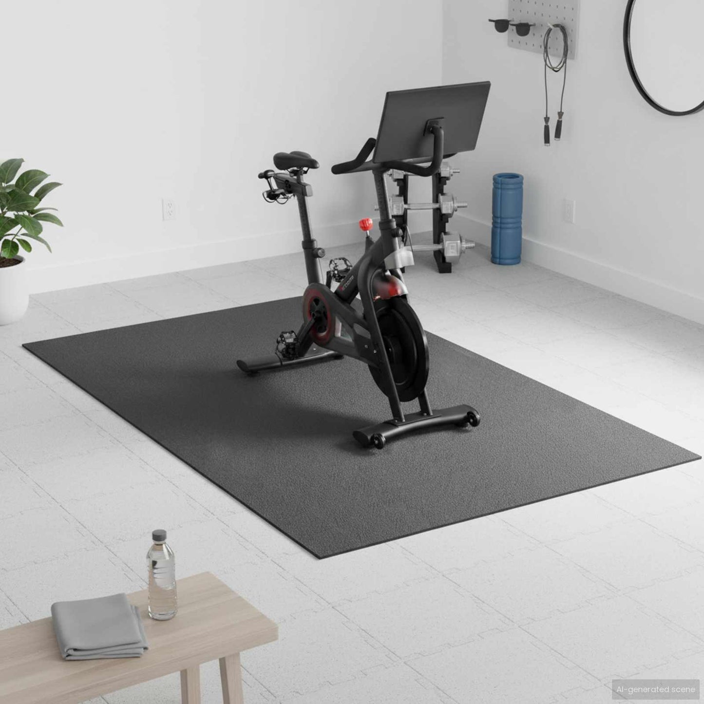 Sport Schutzmatte Schwarz 120 X 60 X 0,6 Cm High-Density Pvc