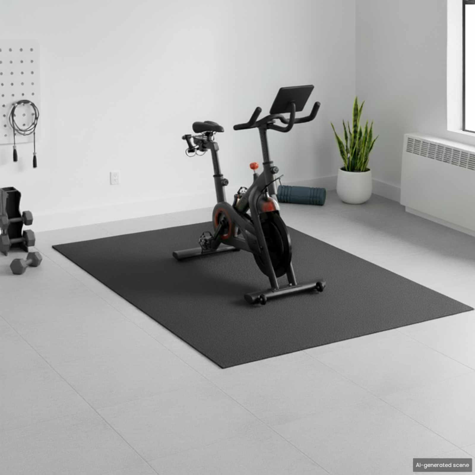 Sport Schutzmatte Schwarz 120 X 60 X 0,6 Cm High-Density Pvc