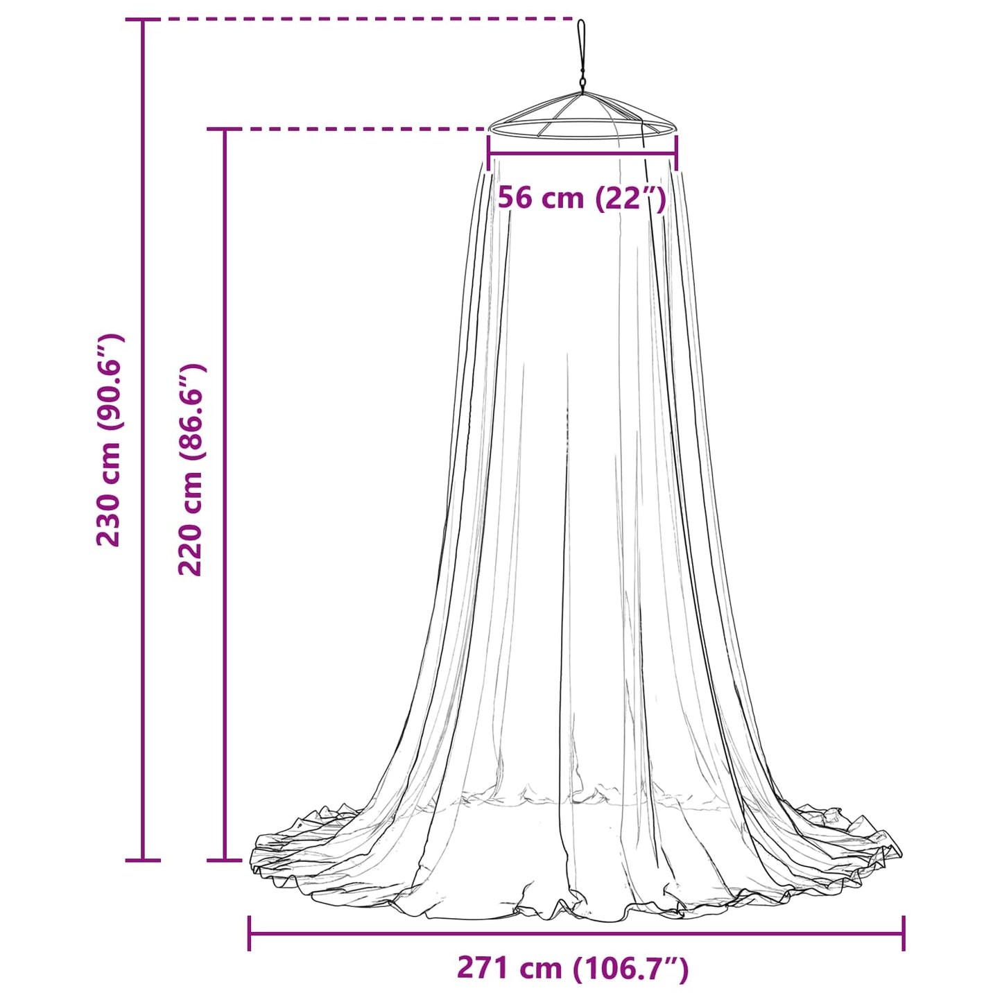 Moskito-Netz Für Bett 156 Maschen 3 Pcs Polyester