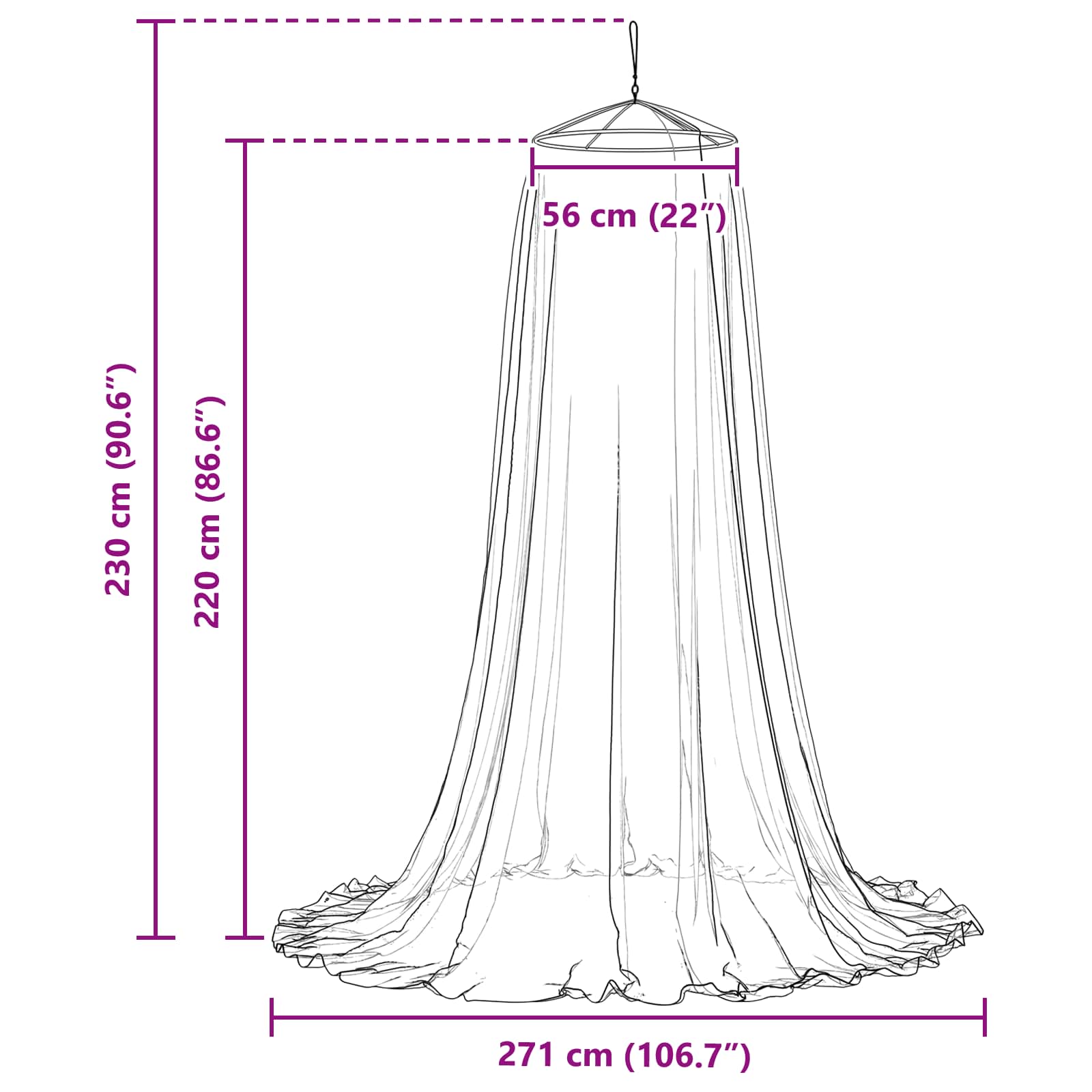 Moskito-Netz Für Bett 156 Maschen 3 Pcs Polyester