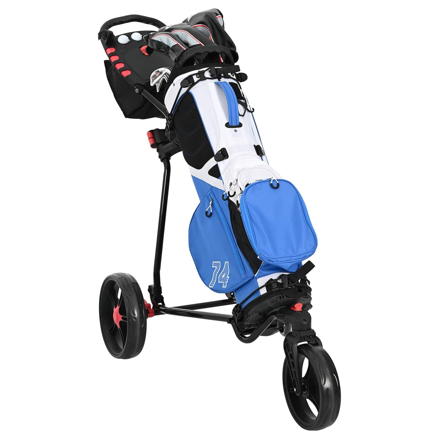 Golf-Dolly Schwarz 110 X 60 X 132 Cm Eisen
