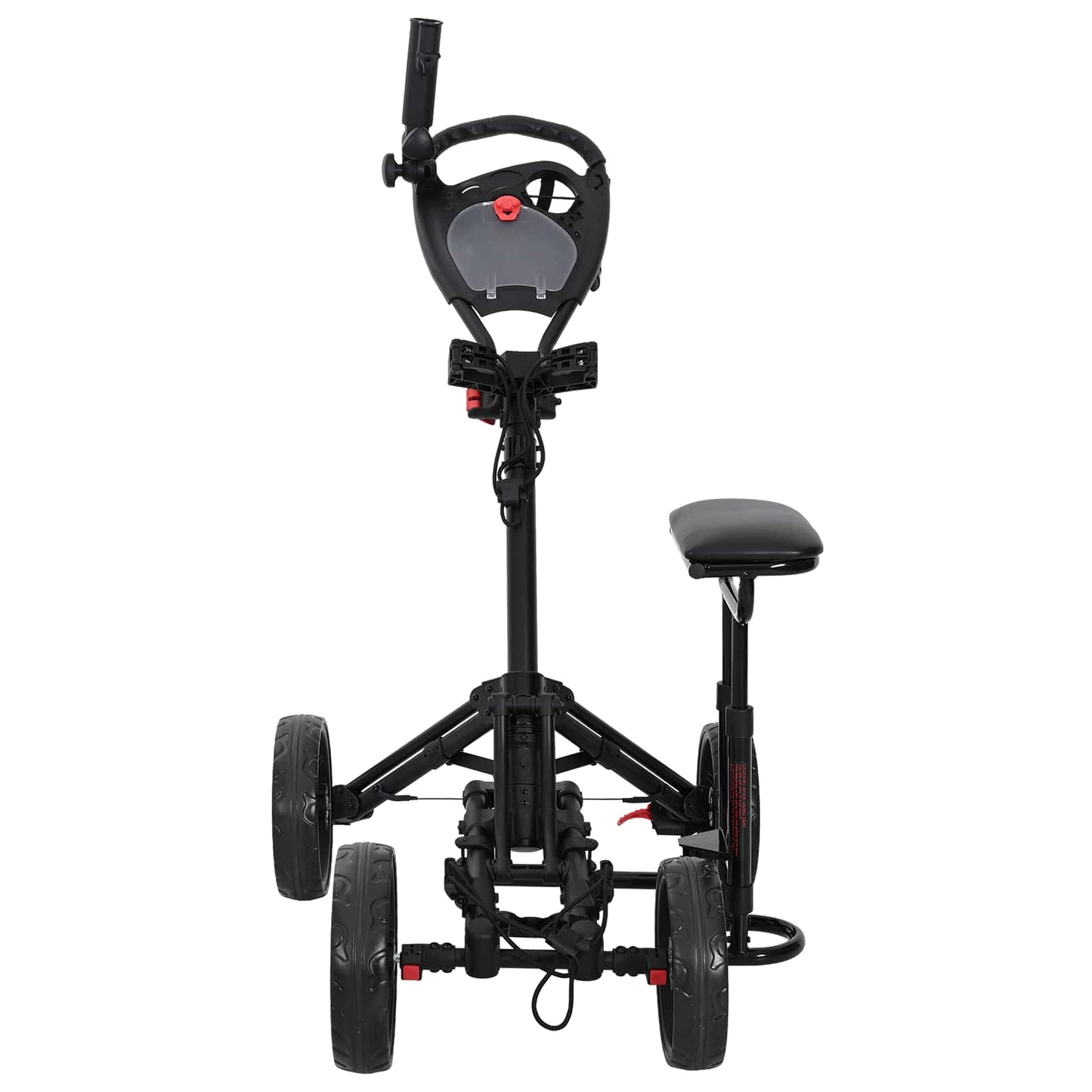 Golf-Dolly Mit Sitz Schwarz Aluminium Klappbar