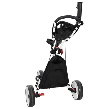 Golf-Dolly Schwarz Und Weiß 100 X 69 X 114 Cm Aluminium