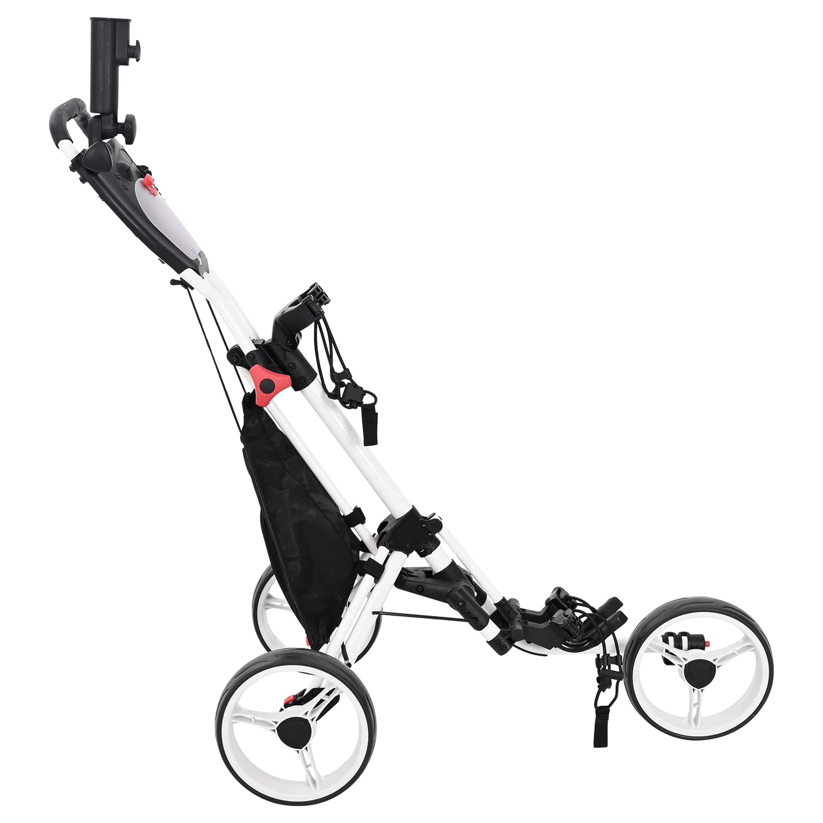 Golf-Dolly Schwarz Und Weiß 100 X 69 X 114 Cm Aluminium