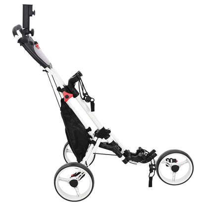 Golf-Dolly Schwarz Und Weiß 100 X 69 X 114 Cm Aluminium