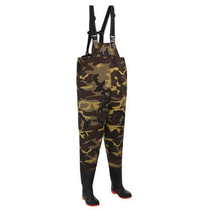 Wathose Mit Stiefeln Pvc-Beschichtetes Polyester Größe 38