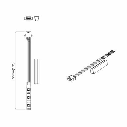 Led Streifen 2 Pcs Schwarz Und Weiß 1745 Mm