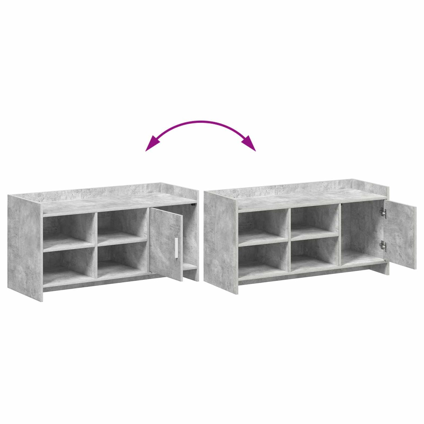 Schuhschrank Mit Tür 100 X 39,5 X 51 Cm Holzwerkstoff