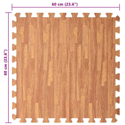 Pool Bodenteppich 6 Pcs Braun 4,32 ㎡ Eva-Schaum