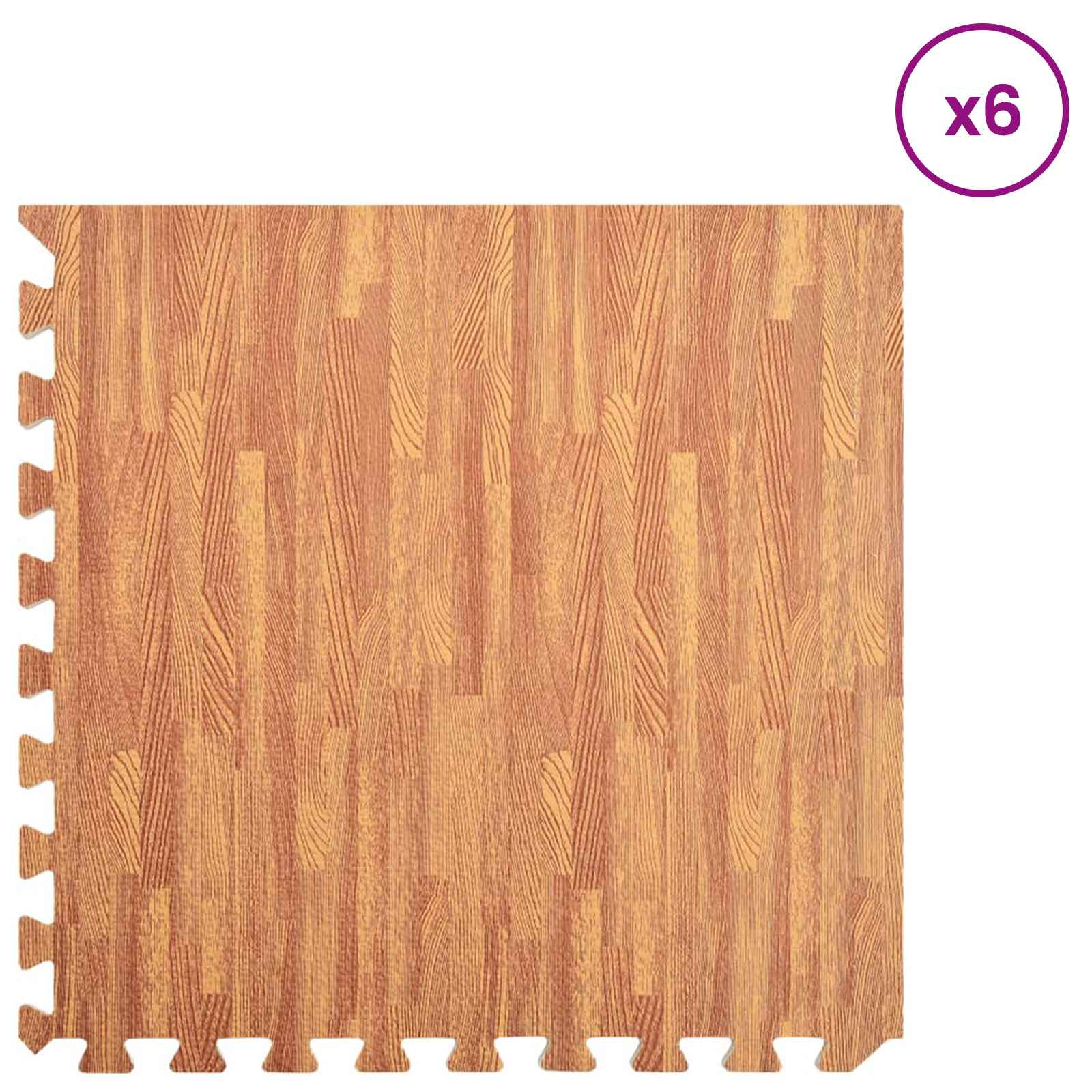 Pool Bodenteppich 6 Pcs Braun 4,32 ㎡ Eva-Schaum